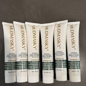 6 NEW SEALED Mudsky Hair Mask Scalp Treatment Miracle Shampoo, 75 ml / 2.5 fl oz
